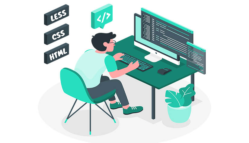 Работа с переменными в препроцессоре less