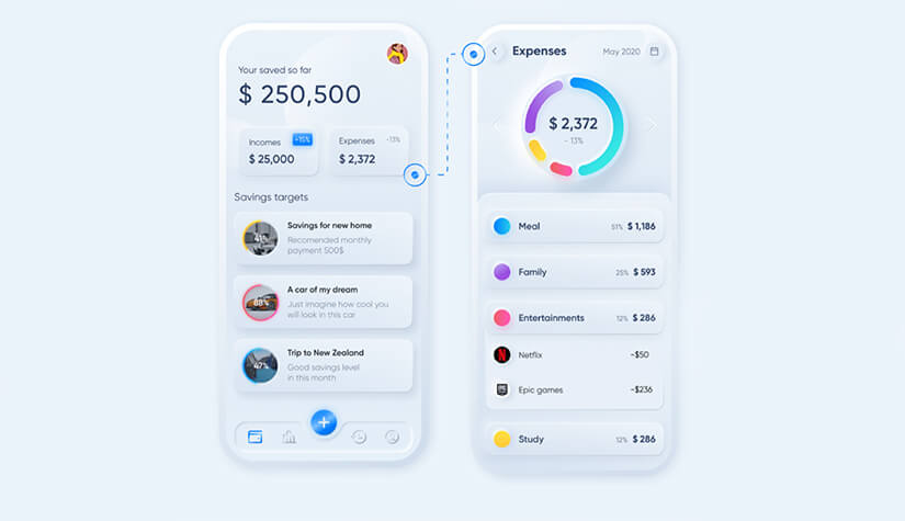сайт в стиле неоморфизм